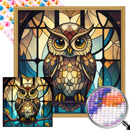 Owl - Full AB Round Drill Diamond Painting 40*40CM