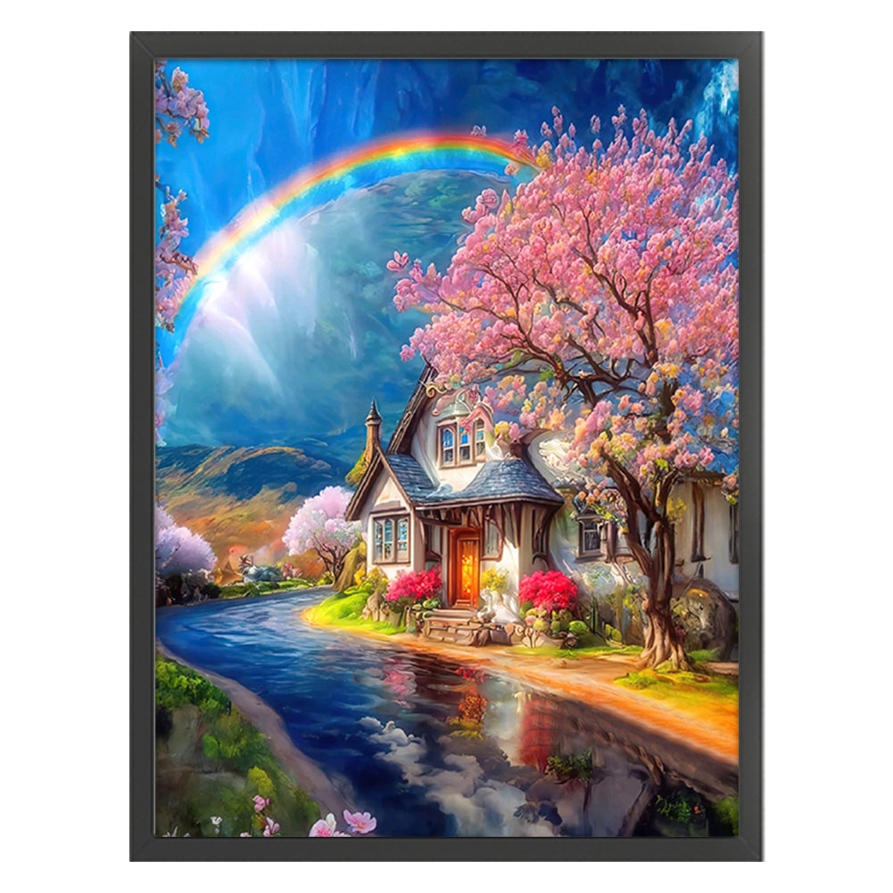 Rainbow River Lodge - 16CT Stamped Cross Stitch 50*65CM