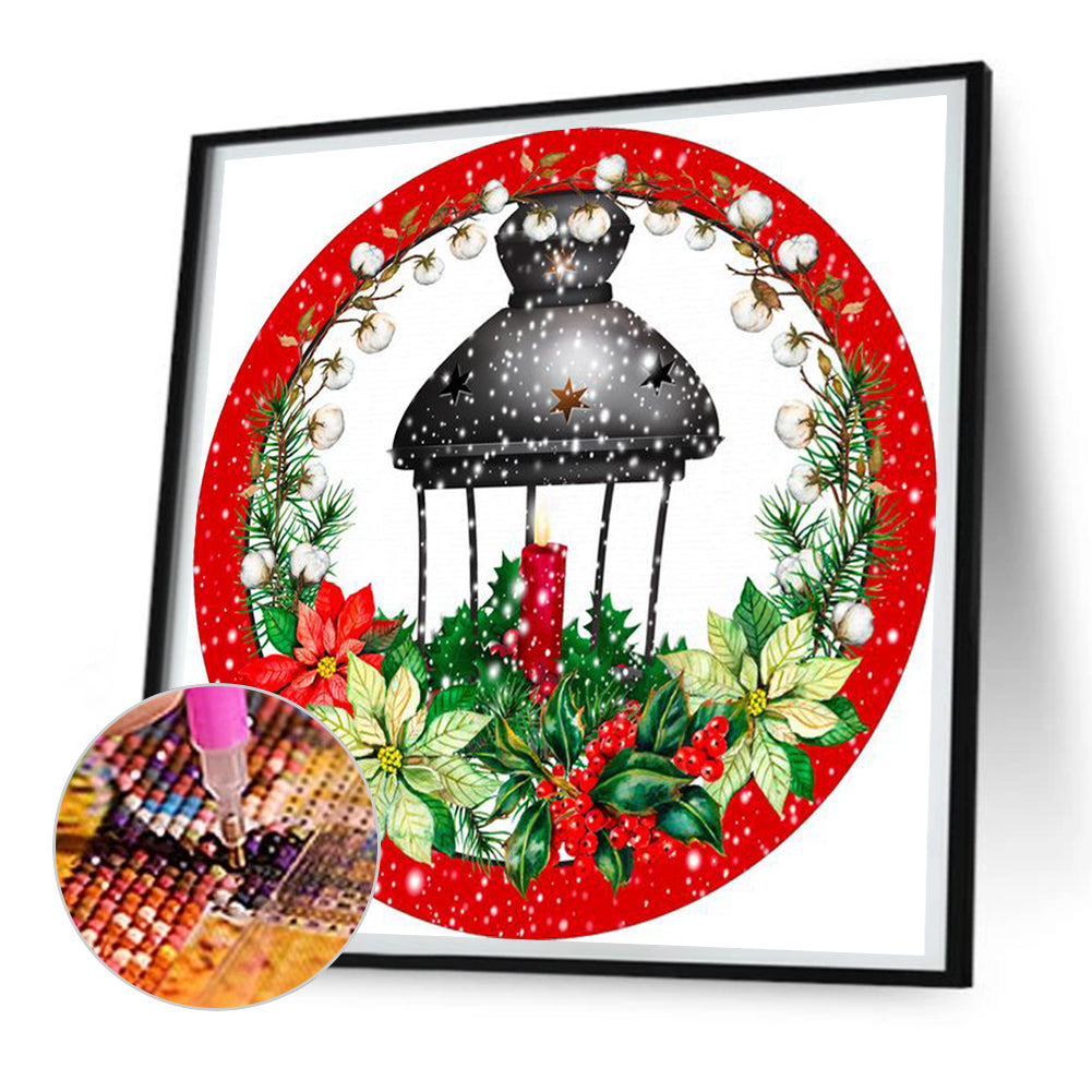 Christmas Holiday Card Painting - Full Round Drill Diamond Painting 30*30CM