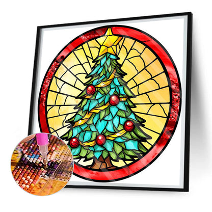 Christmas Holiday Card Painting - Full Round Drill Diamond Painting 30*30CM