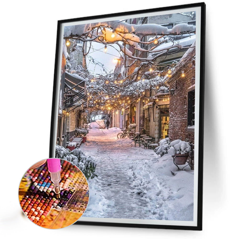 Building Street View - Full AB Round Drill Diamond Painting 40*50CM