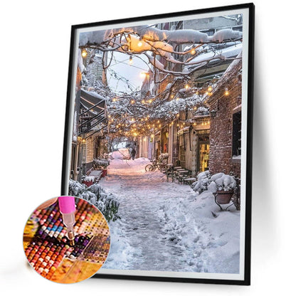 Building Street View - Full AB Round Drill Diamond Painting 40*50CM