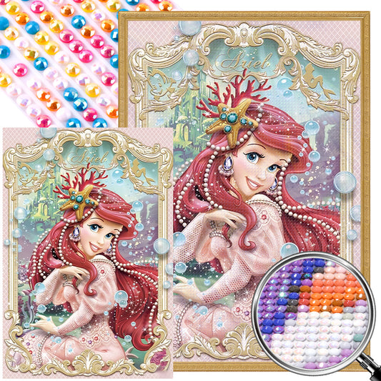 Disney Princess Ariel - Full AB Round Drill Diamond Painting 50*70CM