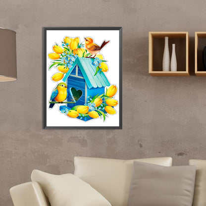 Bird House - Full Round Drill Diamond Painting 30*40CM