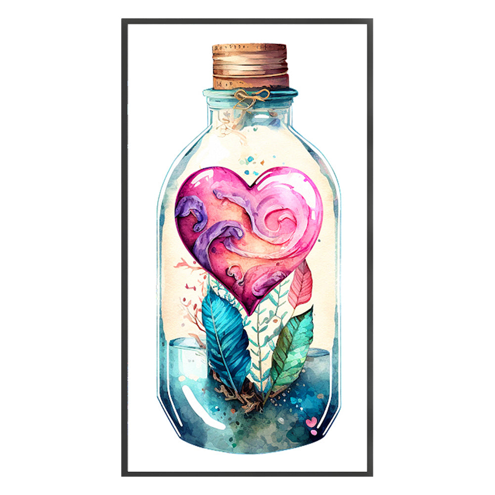 Love Flowers In Bottle - 11CT Stamped Cross Stitch 35*65CM