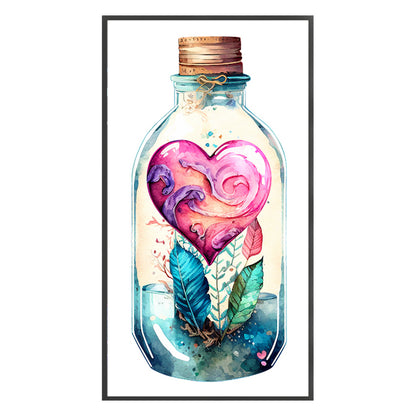 Love Flowers In Bottle - 11CT Stamped Cross Stitch 35*65CM