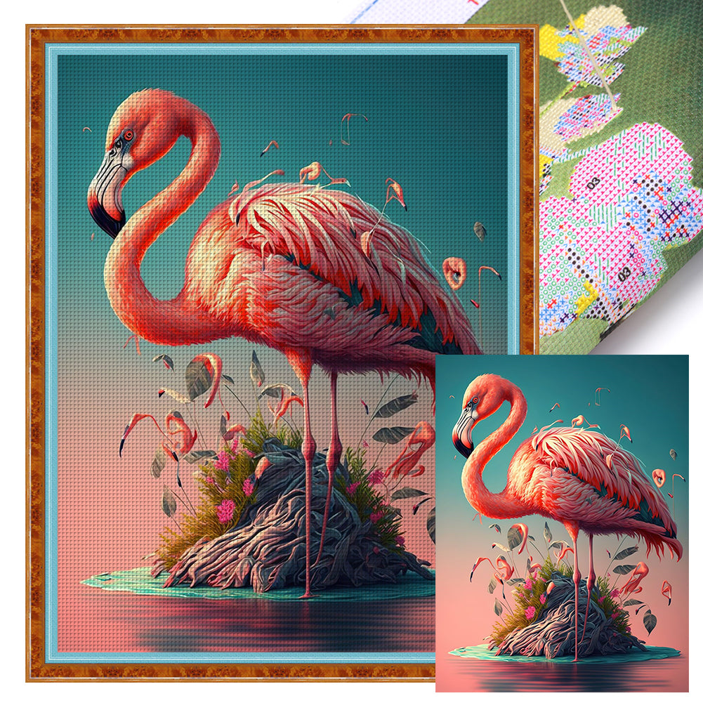 Flamingo - 11CT Stamped Cross Stitch 45*60CM