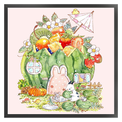 Watermelon Hut - 9CT Stamped Cross Stitch 50*50CM