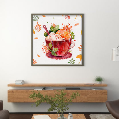 Teacup Juice - 9CT Stamped Cross Stitch 50*50CM