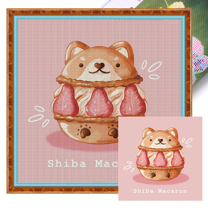 Strawberry Bear Cake - 9CT Stamped Cross Stitch 50*50CM