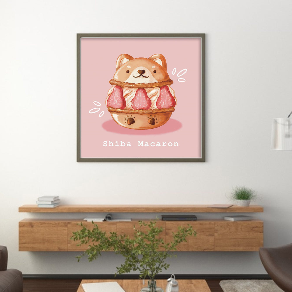 Strawberry Bear Cake - 9CT Stamped Cross Stitch 50*50CM