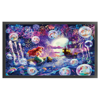 Disney-Mermaid Princess Ariel - 11CT Stamped Cross Stitch 80*50CM