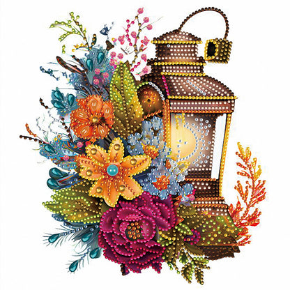 Lamp In Flower - Special Shaped Drill Diamond Painting 30*30CM