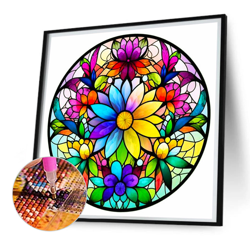 Colorful Flowers - Full AB Square Drill Diamond Painting 30*30CM