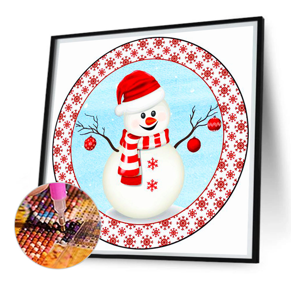 Christmas Snowman - Full AB Square Drill Diamond Painting 30*30CM