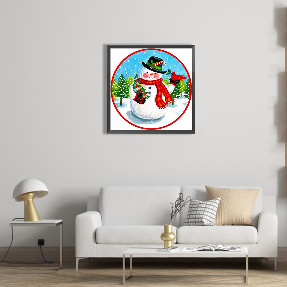 Christmas Snowman - Full AB Square Drill Diamond Painting 30*30CM