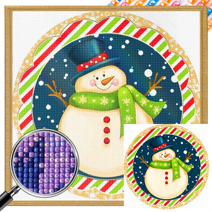 Christmas Snowman - Full AB Square Drill Diamond Painting 30*30CM