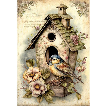 Retro Poster - Bird'S Nest - 11CT Stamped Cross Stitch 40*60CM