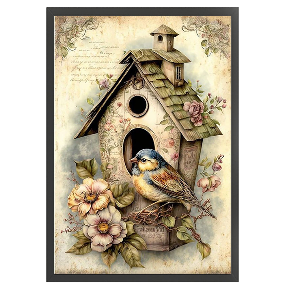 Retro Poster - Bird'S Nest - 11CT Stamped Cross Stitch 40*60CM