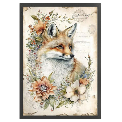 Retro Poster - Fox - 11CT Stamped Cross Stitch 40*60CM