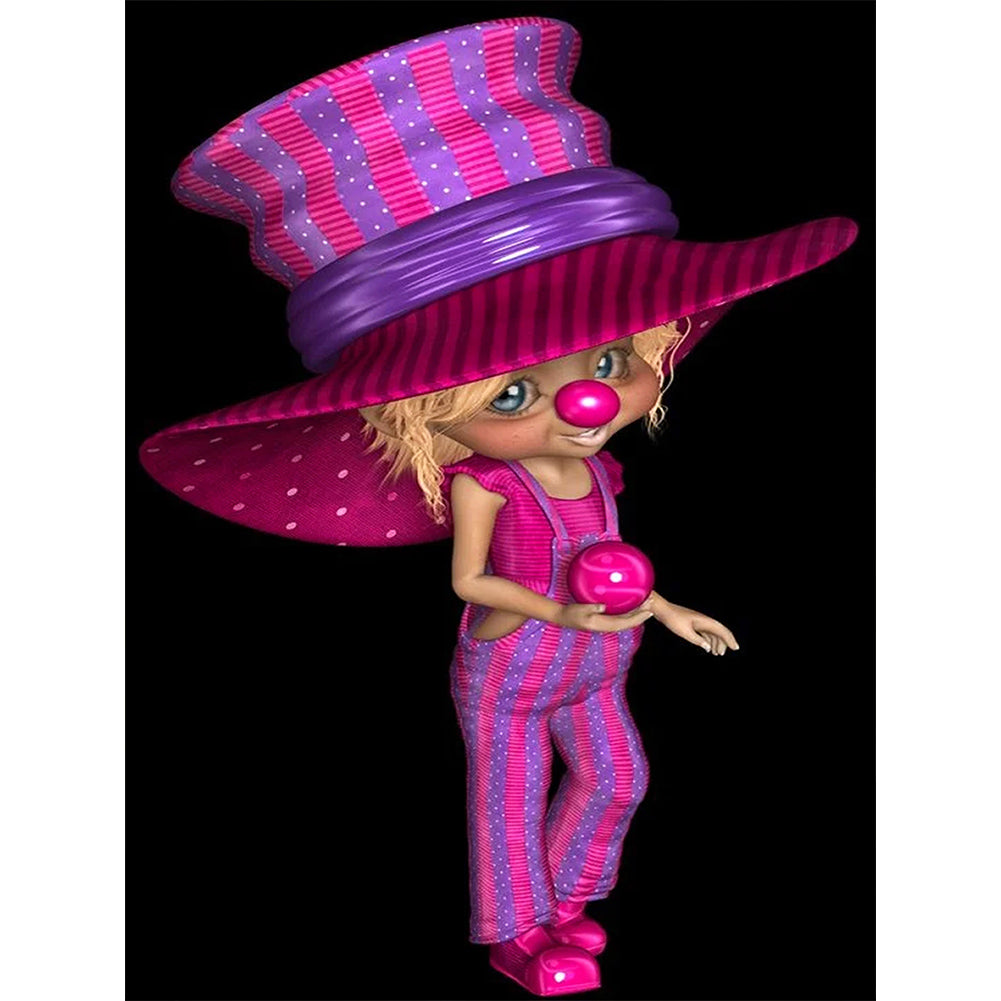 Clown Doll - Full Round Drill Diamond Painting 30*40CM