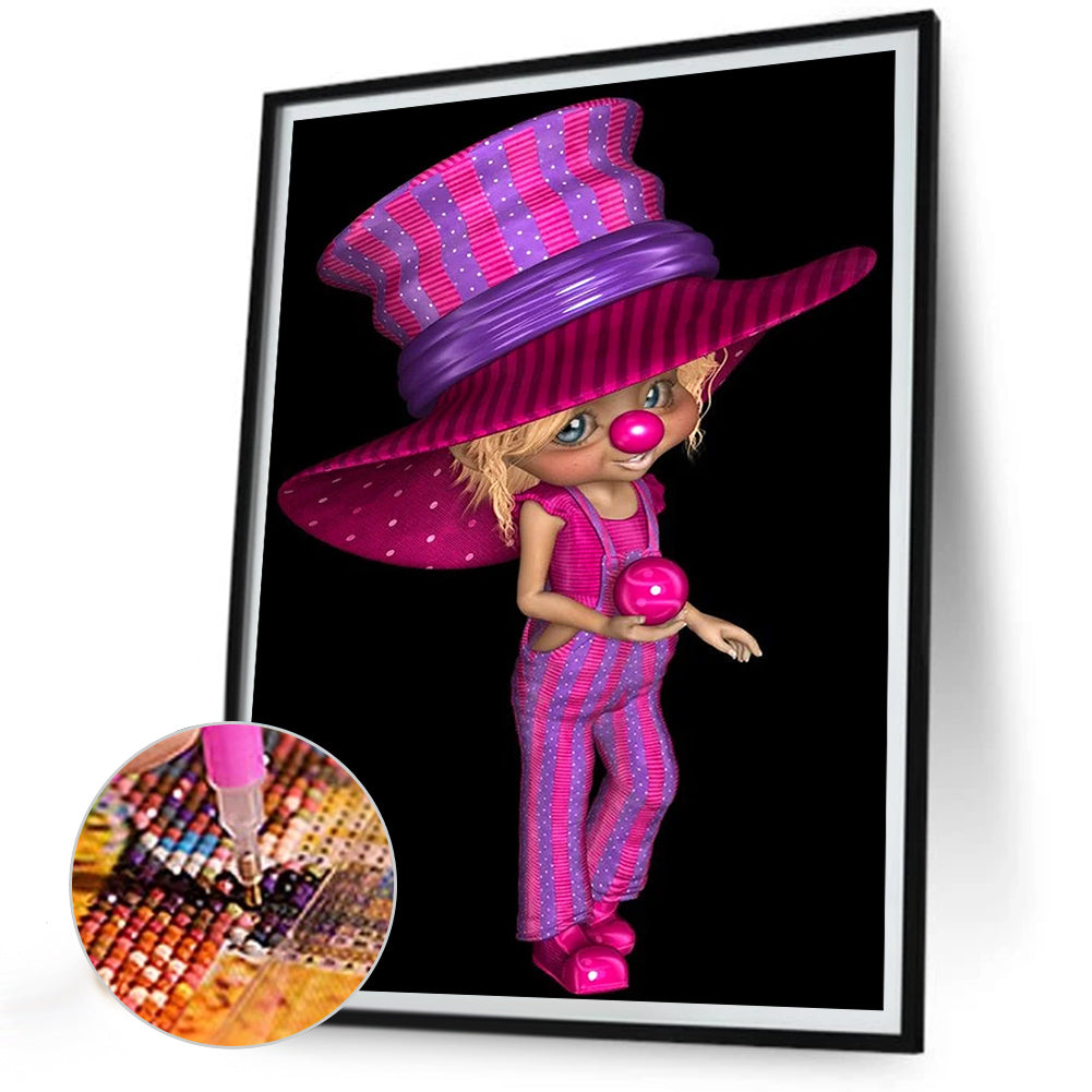 Clown Doll - Full Round Drill Diamond Painting 30*40CM