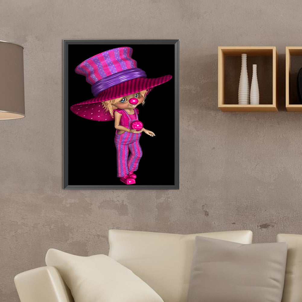 Clown Doll - Full Round Drill Diamond Painting 30*40CM