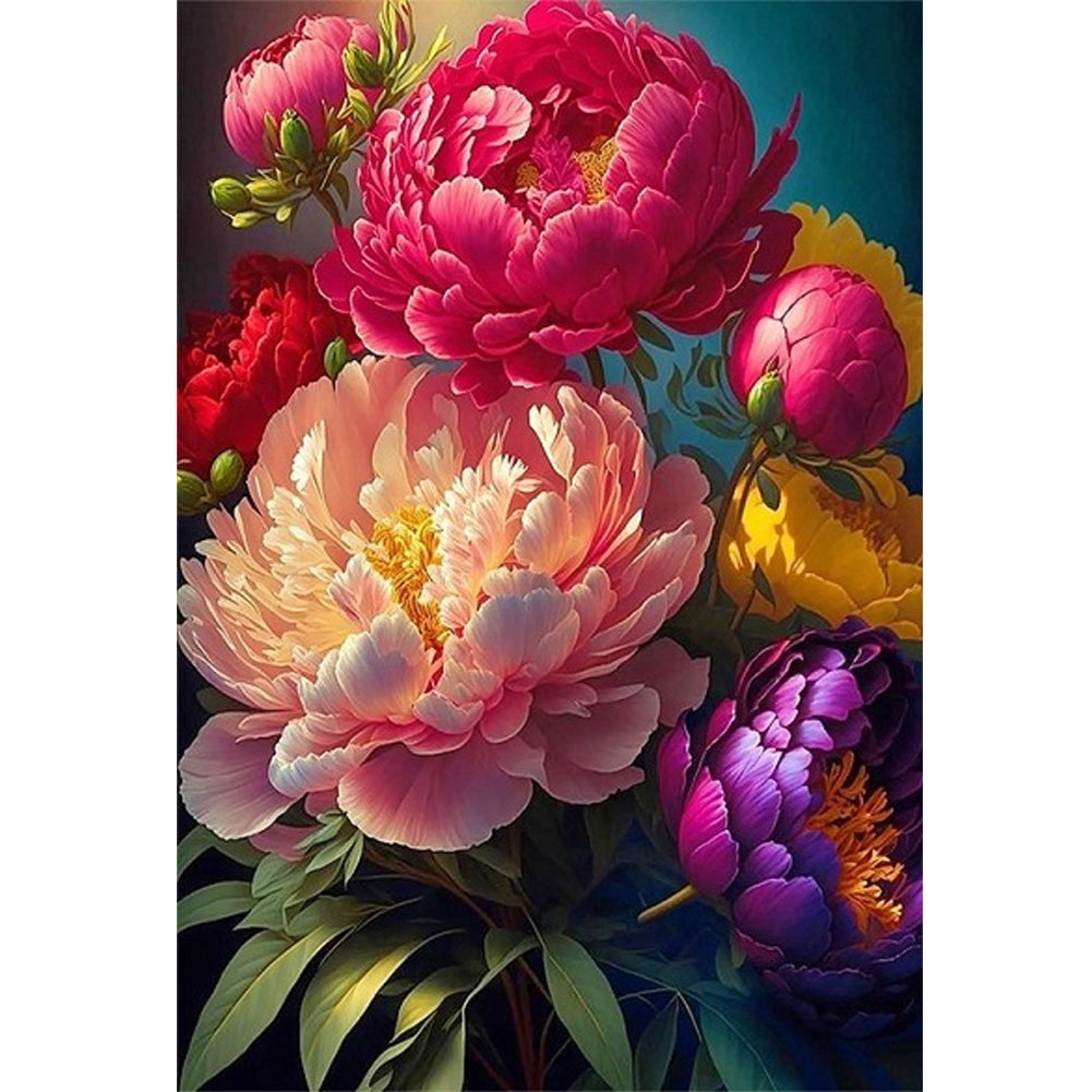 Peony - 11CT Stamped Cross Stitch 40*60CM