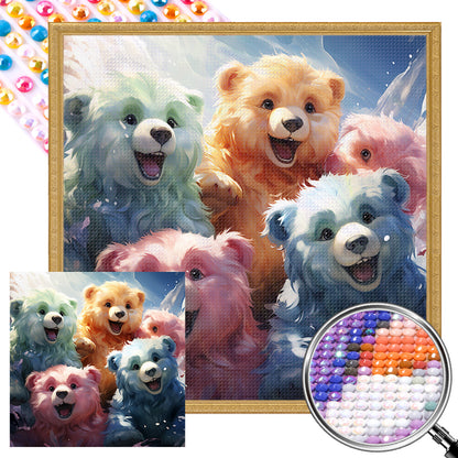 Cute Bear - Full AB Round Drill Diamond Painting 40*40CM