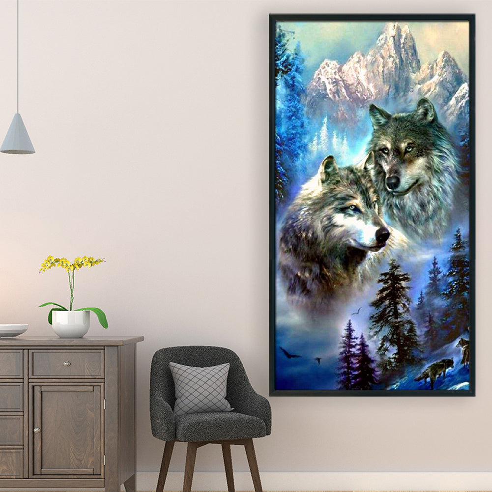 Wolf - 11CT Stamped Cross Stitch 40*70CM