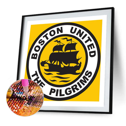 Boston United Football Club - Full Round Drill Diamond Painting 35*35CM