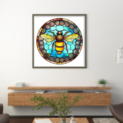 Glass Painting-Bee - 18CT Counted Cross Stitch 20*20CM