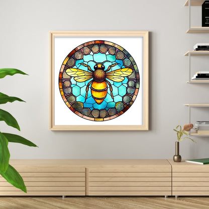 Glass Painting-Bee - 18CT Counted Cross Stitch 20*20CM