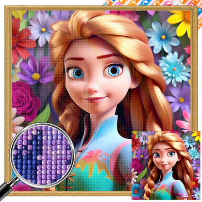 Princess Elsa - Full AB Square Drill Diamond Painting 40*40CM