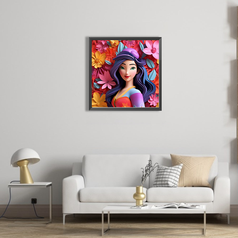 Princess Mulan - Full AB Square Drill Diamond Painting 40*40CM