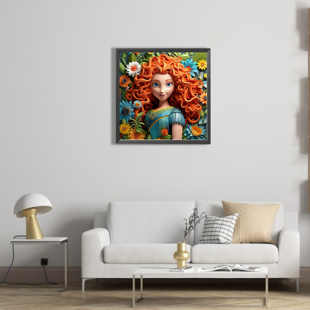 Princess Moana - Full AB Square Drill Diamond Painting 40*40CM