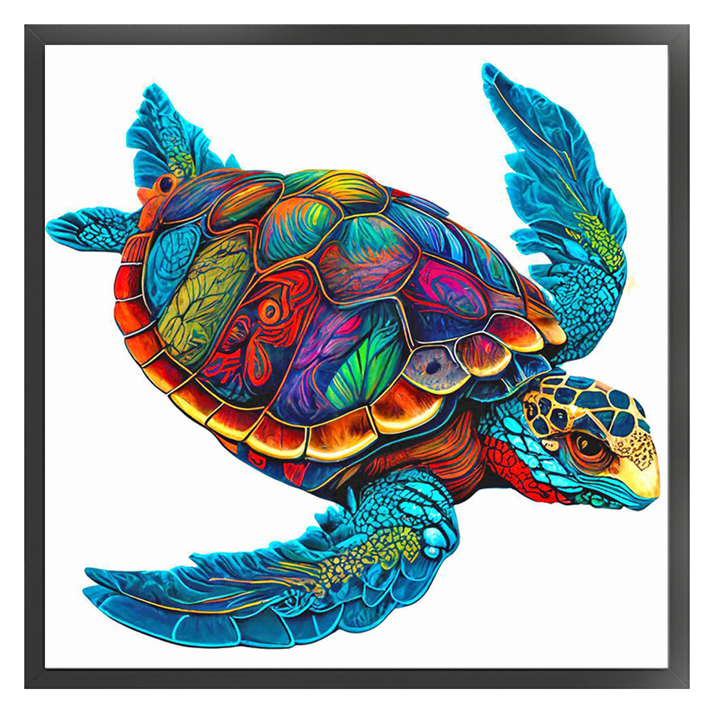 Colorful Turtle - 11CT Stamped Cross Stitch 50*50CM