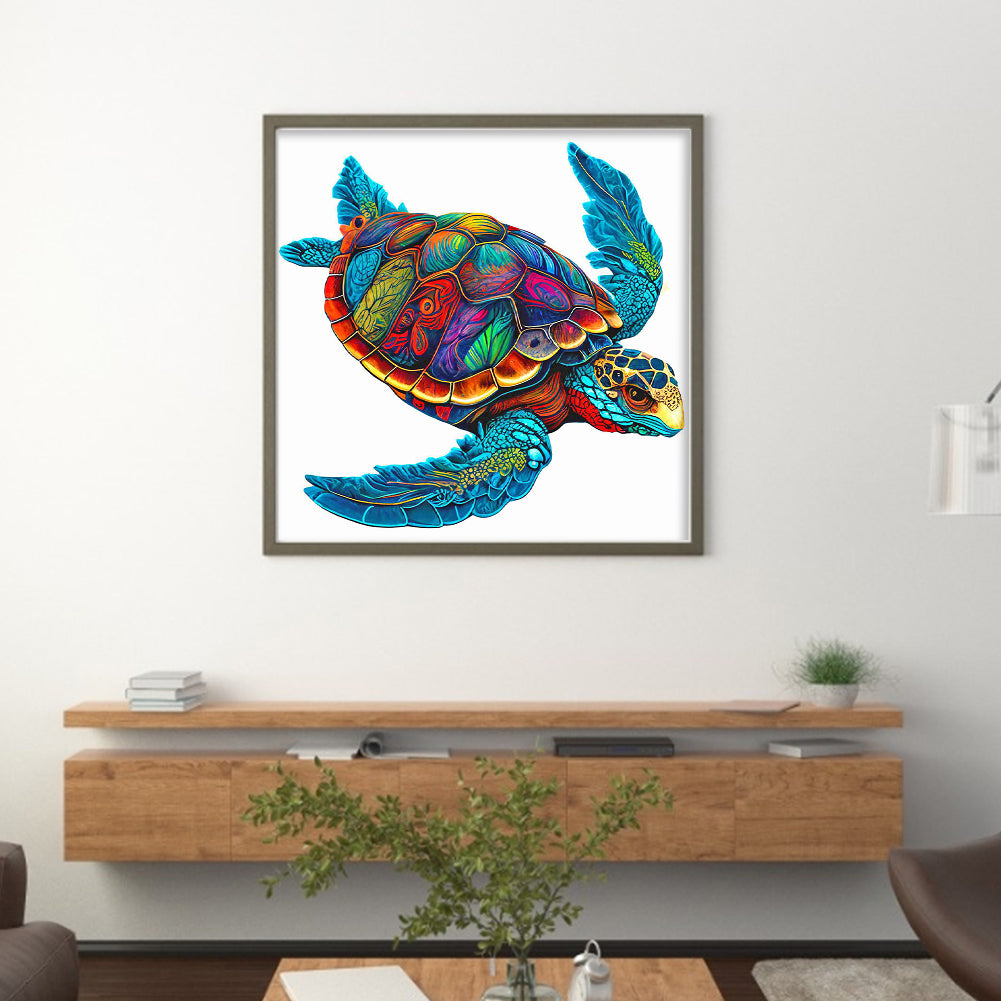 Colorful Turtle - 11CT Stamped Cross Stitch 50*50CM