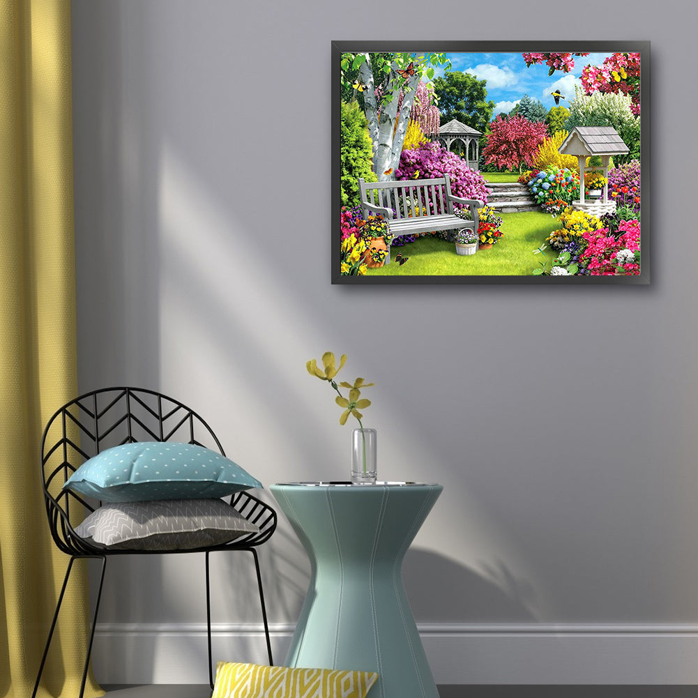 Garden Scene - 11CT Counted Cross Stitch 50*40CM