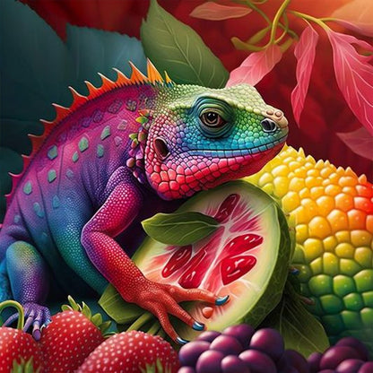 Chameleon - Full Round Drill Diamond Painting 30*30CM