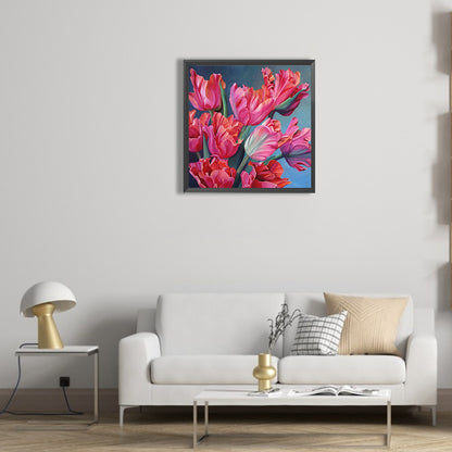Pink Tulip - Full Round Drill Diamond Painting 30*30CM
