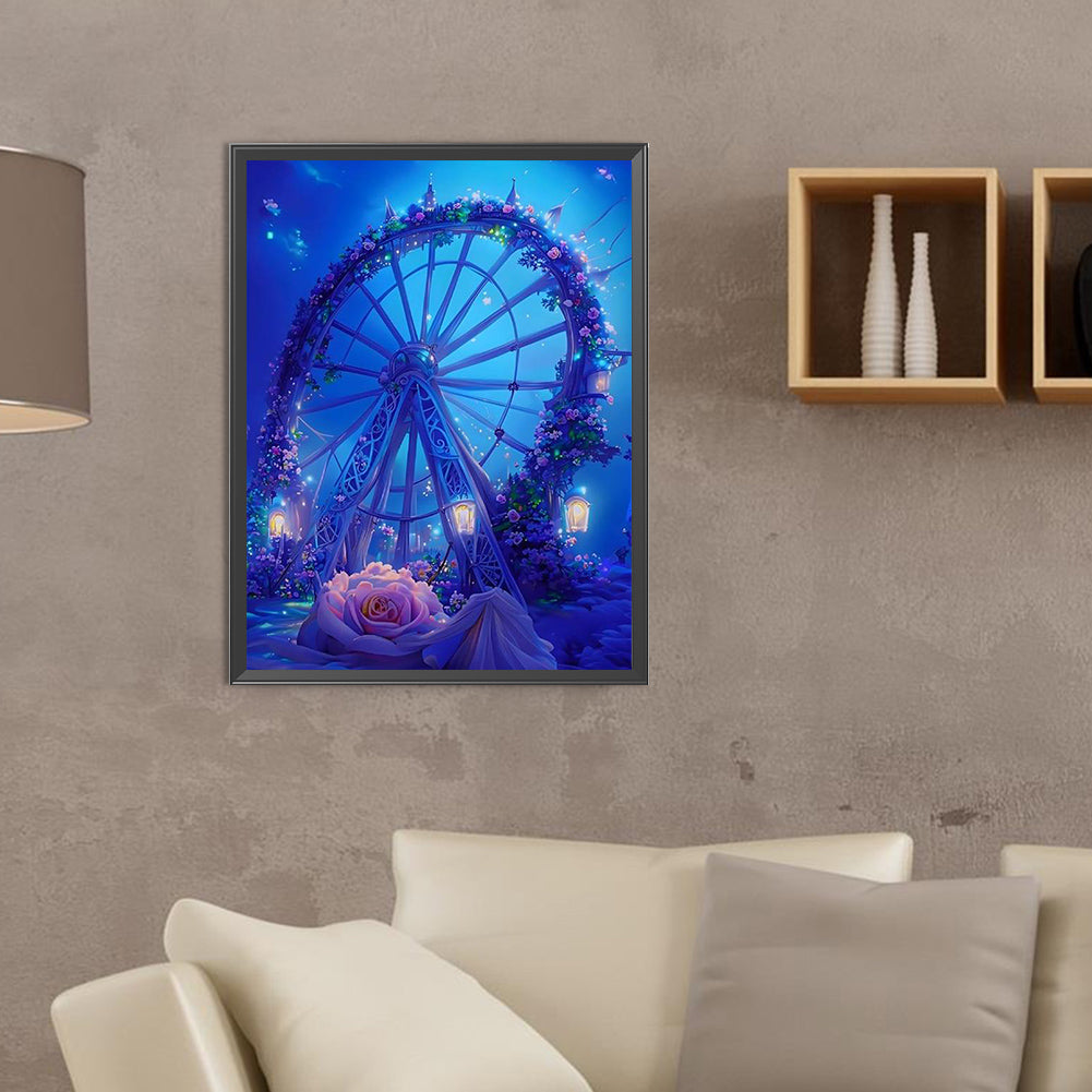 Dream Flower Ferris Wheel - Full Round Drill Diamond Painting 30*40CM