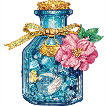 Flowers And Glass Vases - Special Shaped Drill Diamond Painting 30*30CM