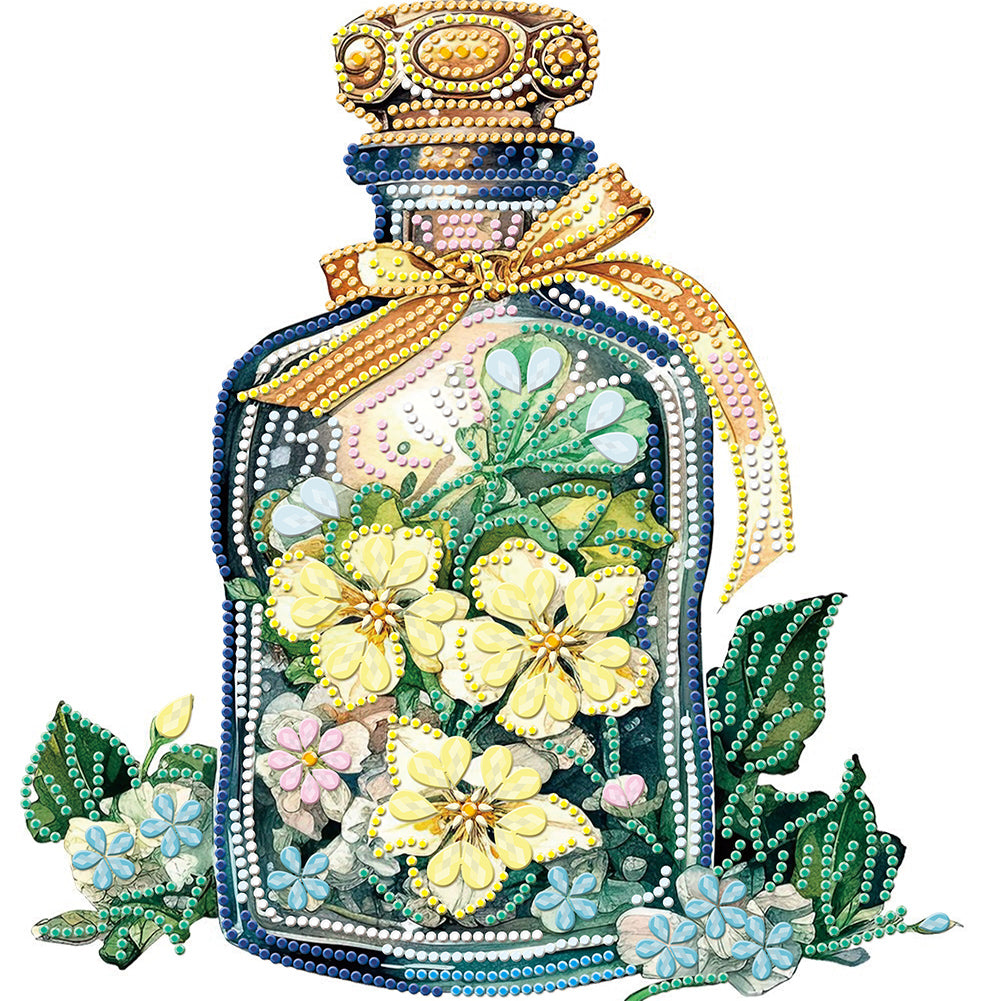 Flowers And Glass Vases - Special Shaped Drill Diamond Painting 30*30CM