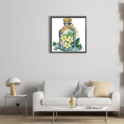 Flowers And Glass Vases - Special Shaped Drill Diamond Painting 30*30CM