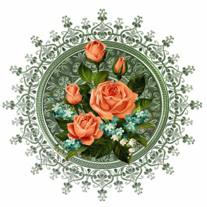 Mandala Bouquet - Full Round Drill Diamond Painting 30*30CM