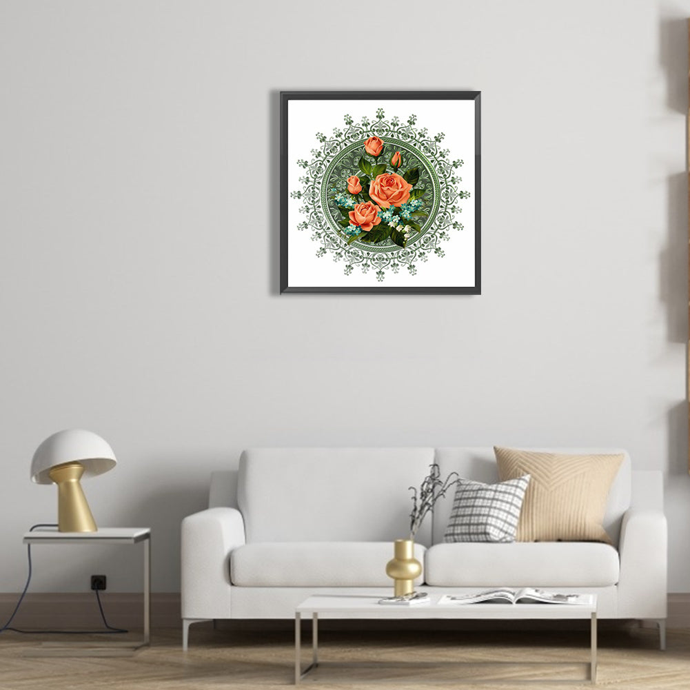 Mandala Bouquet - Full Round Drill Diamond Painting 30*30CM