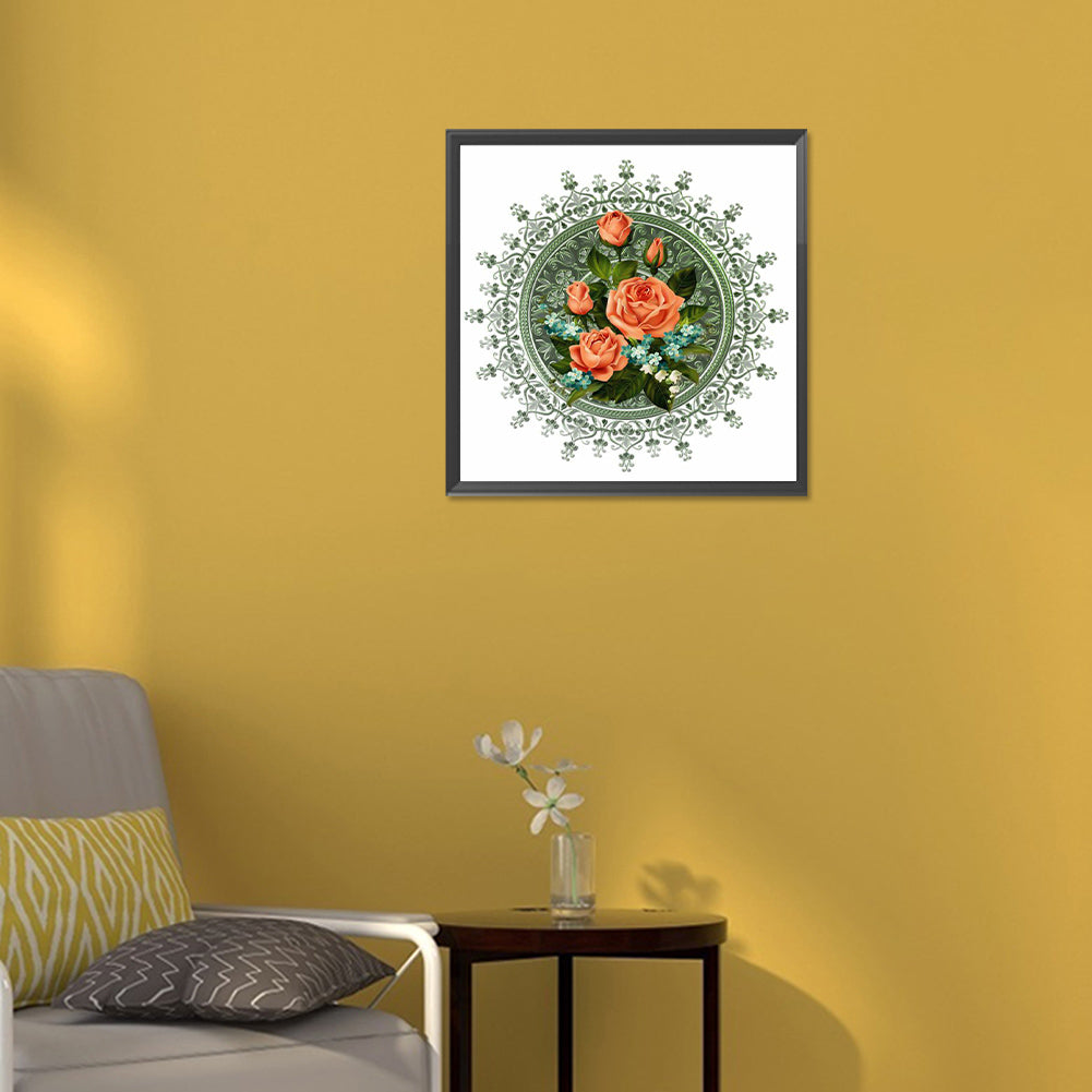Mandala Bouquet - Full Round Drill Diamond Painting 30*30CM