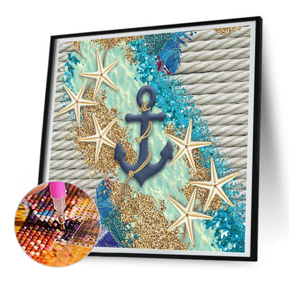 Starfish Anchor - Full Round Drill Diamond Painting 30*30CM