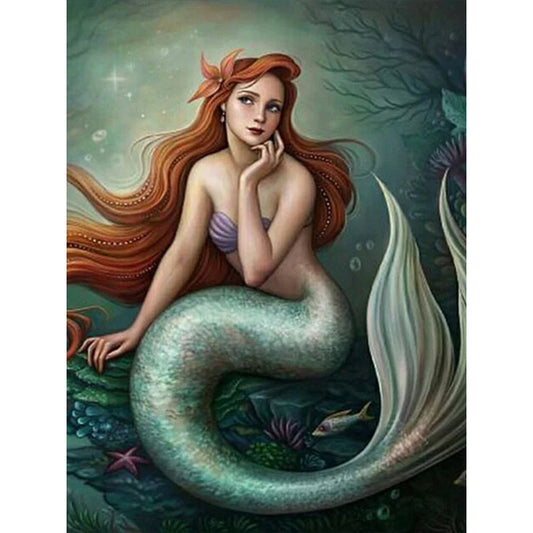 Mermaid - Full Round Drill Diamond Painting 30*40CM